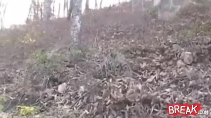 Cameraman Nailed as Boulder Rolls Down Mountain 