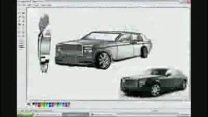 Рисуване на Rolls Royce Phantom с Paint 