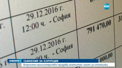 Съмнения за корупция с имот на Министерството на отбраната