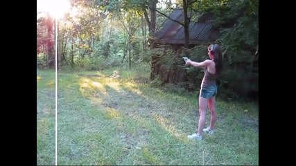 Girls shooting guns