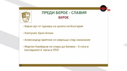 Ще успее ли Берое да запази тенденцията срещу Славия?