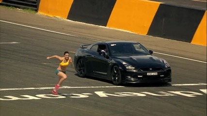 Nissan Gtr срещу жена Top Gear Festival Sydney