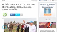UN Condemned for Peacekeeper Atrocities