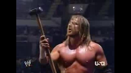 triple h razbiva trona na vince