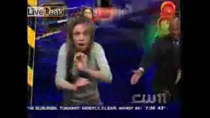 weather girl dancing 