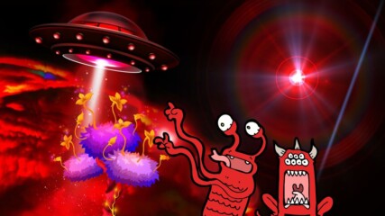 Появиха се извънземни мистериозни червени светлини светещи в земната атмосфера!👽🤩💥