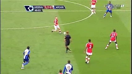 Arsenal - Wigan 2:0 - Гола на Томас Вермален