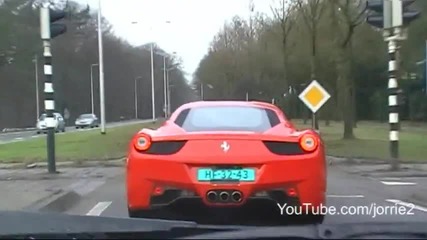 Chasing the new 2010 Ferrari 458 Italia Incredible sound 