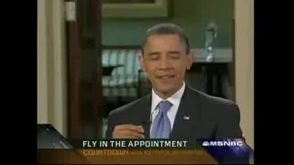 Барак Обама трепе муха по време на телевизионно интервю
