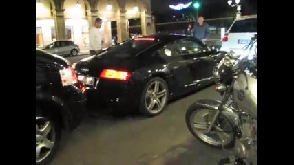 Audi R8 Revving and Accelerating in the Night 