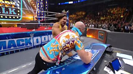 Happy Corbin and Madcap Moss brawl on the latest episode of “Happy Talk”: SmackDown, April 8, 2022