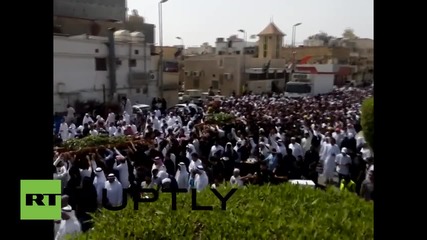 Saudi Arabia: Mass funeral takes place for 21 killed in suicide bomb on Shia mosque