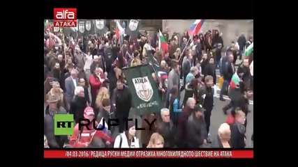 Редица руски медии отразиха многохилядното шествие на Атака /04.03.2016 г./