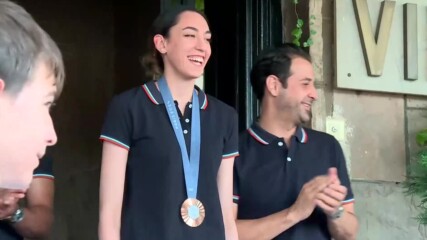 Посрещането на Кимия Ализаде в България
