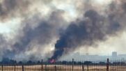 Голям пожар избухна край завод в Бургас