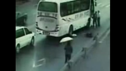 Bus Drift On Man