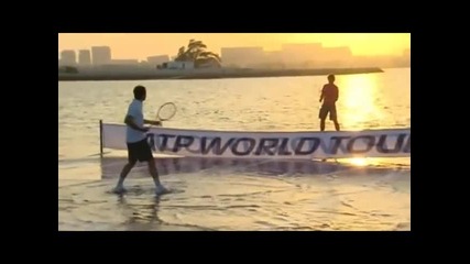 Надал и Федерер играят на свещи и в океана