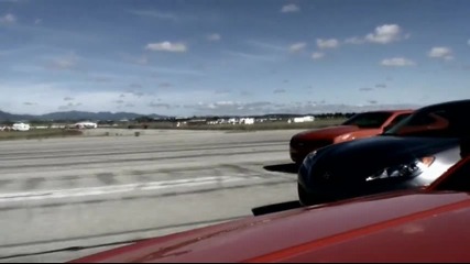 V - 6 Coupe Drag Race! - Mustang vs Genesis Coupe 3.8 vs Camaro Rs vs Challenger Se 