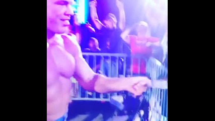 Kurt Angle steals the backstage passes and hands them all out! Pensacola, Fl July 27, 2013