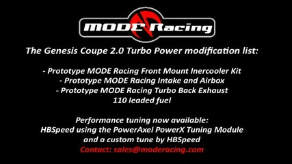 Mode Racing Time Attack Genesis Coupe Dyno Tuning Session 2 