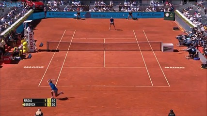 Mutua Madrid Open [2014] - Rafael Nadal Hits a Hot Shot!