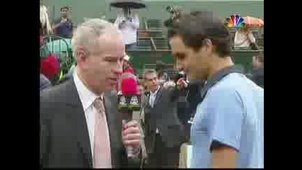 Roland Garros 2009 : Интервю на Макенроу с Федерер