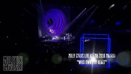 Неповторимо изпълнение на Майли Сайръс - Who owns my heart | Ema 2010