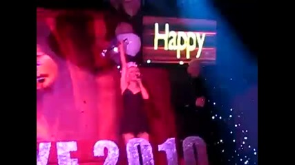 Christina Aguilera new year 2010 countdown at Tao club Las vegas 