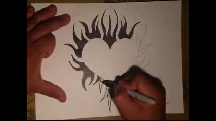 Как да нарисуваме сърце татуировка 