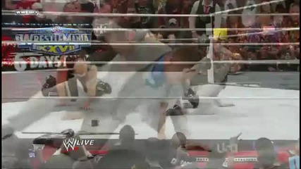 The Rock hits a People's Elbow on The Miz