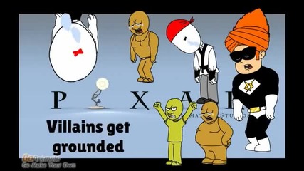 pixar villains get grounded series poster (so far)