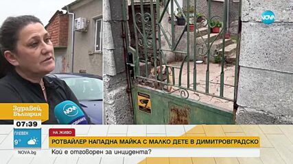 Ротвайлер нападна майка с бебе в Димитровградско