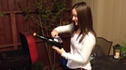 Le Sabrage - open champagne with a sword.