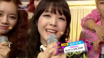 B.a.p & Girl's Day - Back Stage @ Music Bank (26.10.2012)