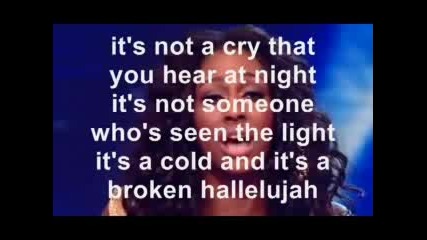 Alexandra Burke - Hallelujah (with Lyrics!)