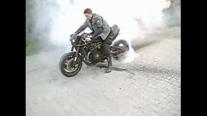 Burnout with defect clutch gsx 1100 R