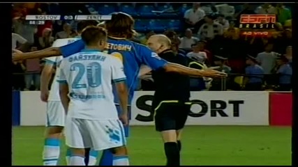 24.07.2010 Фк Ростов 1 - 3 Зенит гол на Лебеденко 