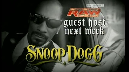 Wwe 12/10/09 Raw guest host next week Snoop Dogg