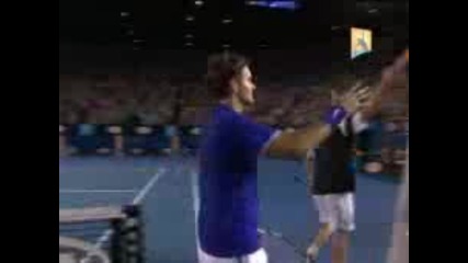 Федерер Vs Родик - 1/2 Финал Australian Open 2009