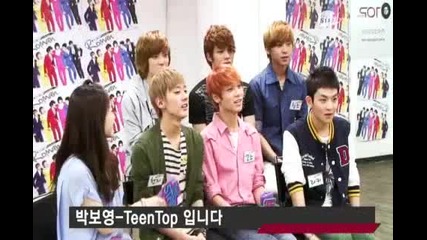 110805 Teen Top The Star Interview with Park Bo Young clip1