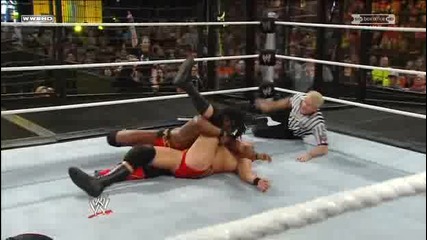 Кофата елиминира Тед Дибиаси. | Elimination Chamber 2010 | 
