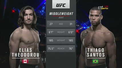 Elias Theodorou vs Thiago Santos (ufc Fight Night 80, 10.12.2015)