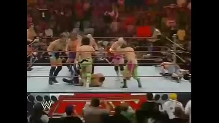Randy Orton and John Cena vs Raw Roster