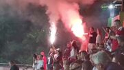 "Огнена" радост от "червените" фенове след гола на Русев
