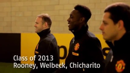 Dwight Yorke & Andy Cole vs Wayne Rooney, Danny Welbeck & Javier Hernandez - Telepathic Footbal