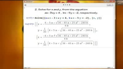 Wolfram Mathematica Mathematica Tutorial Basic Algebra - Part 1