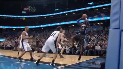 Dwight Howard Bounces Ball Of Chris Quinns Dome Piece! You Mad 