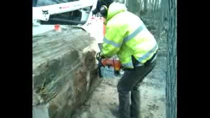 Stihl 660 32quot bar and Dual Port Muffler Mod