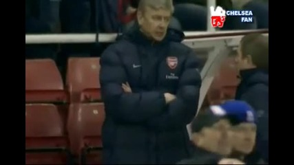 Ужасяващо нарушение срещу Aaron Ramsey, Arsenal - Stoke 27.02.2010