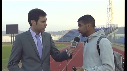 Матиа Курьор получи шампанското за Играч на мача срещу Монтана